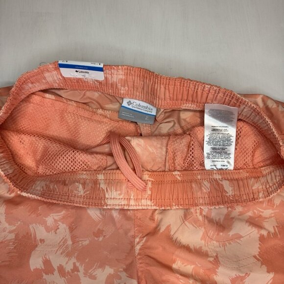 NWT Columbia Walnut River Printed Shorts Womens Small Orange 5" Performance NEW - Picture 6 of 12